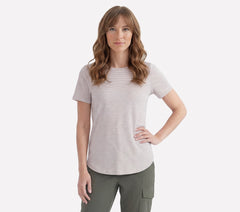 GO DRI Swift Stripe Tunic Tee | Skechers Women