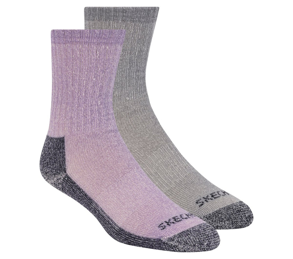 2 Pack Women's Crew Wool Socks | Skechers Women