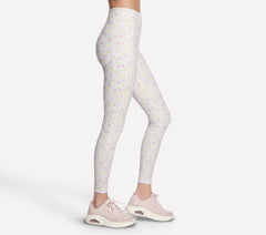 GO WALK Rib Floral Full Length High-Waisted Legging | Skechers Women