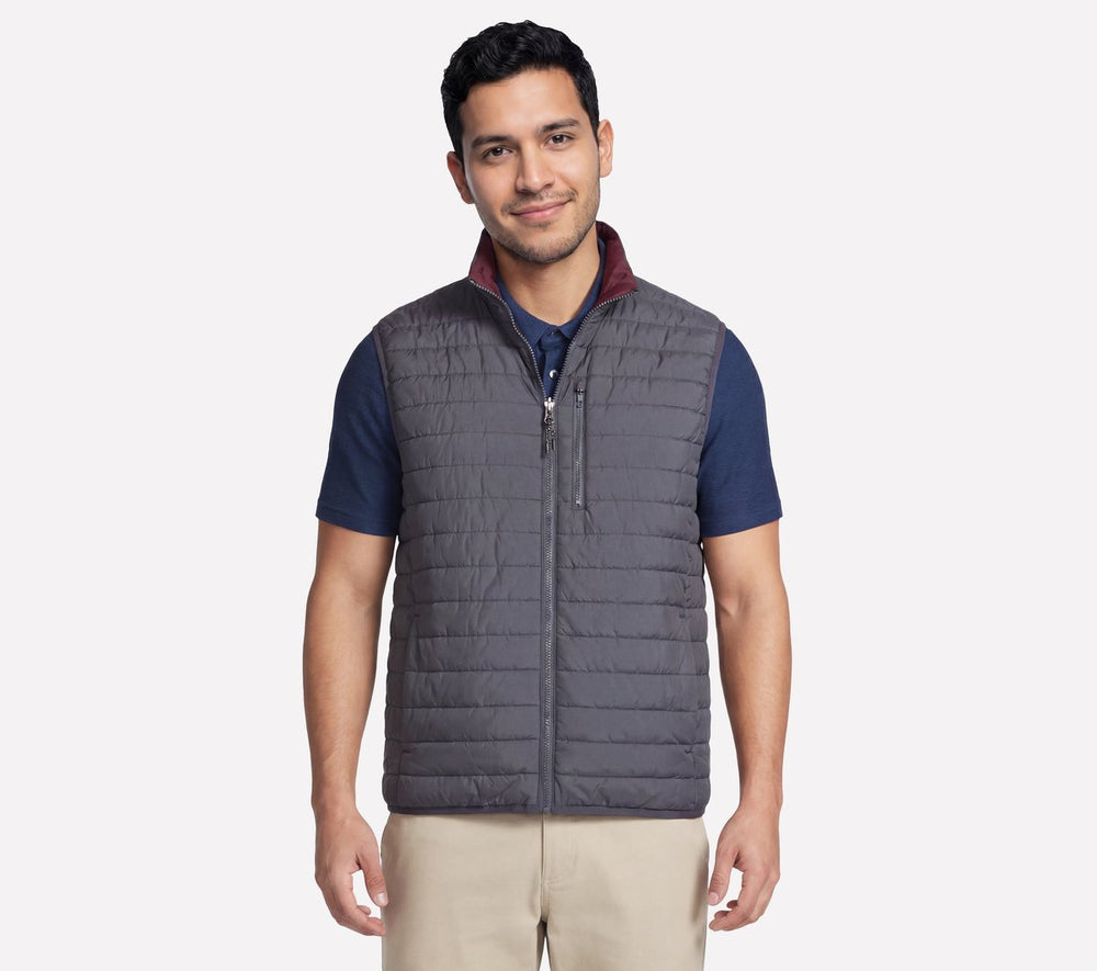 GO SHIELD Cozy Fit Altitude Reversible Vest | Skechers Men