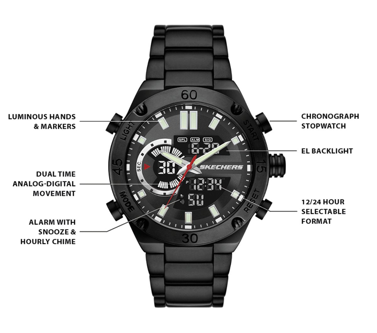 Analog Chrono Watch | Skechers Men
