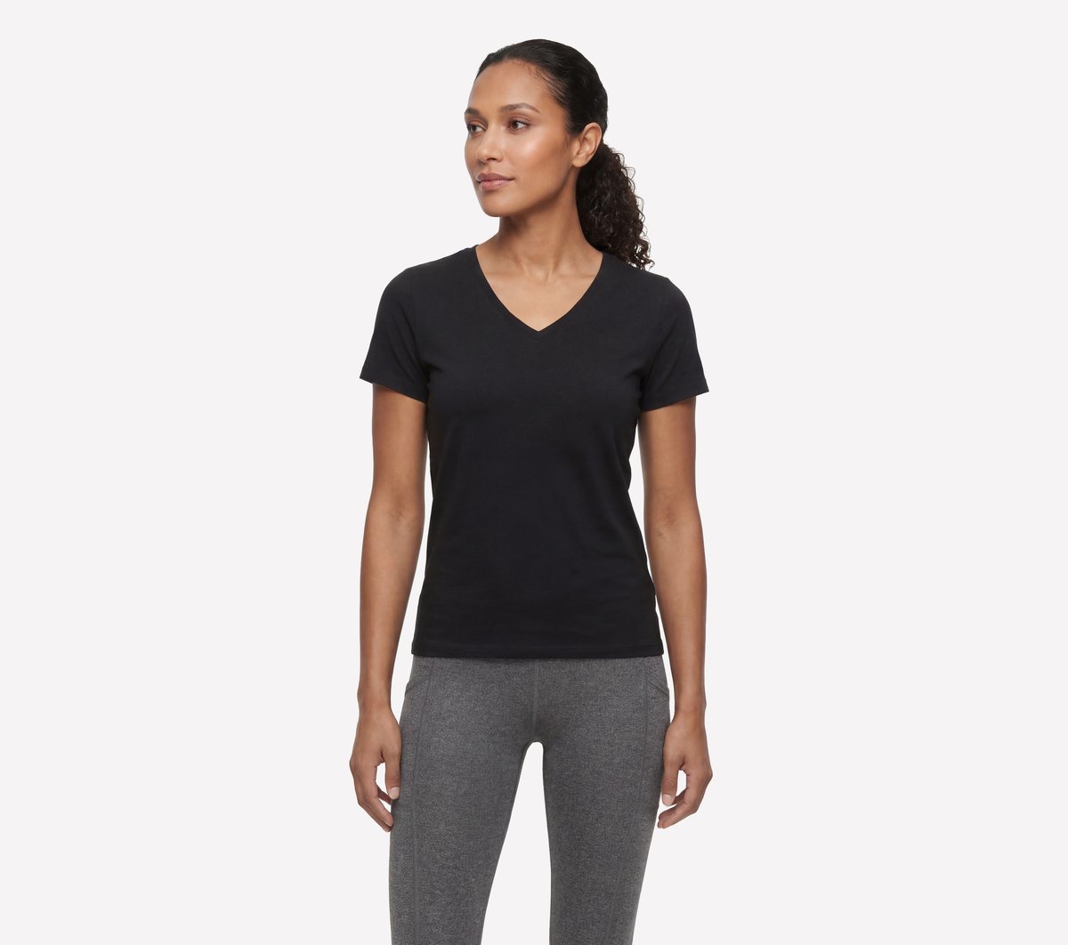 Pima V-Neck Tee | Skechers Women