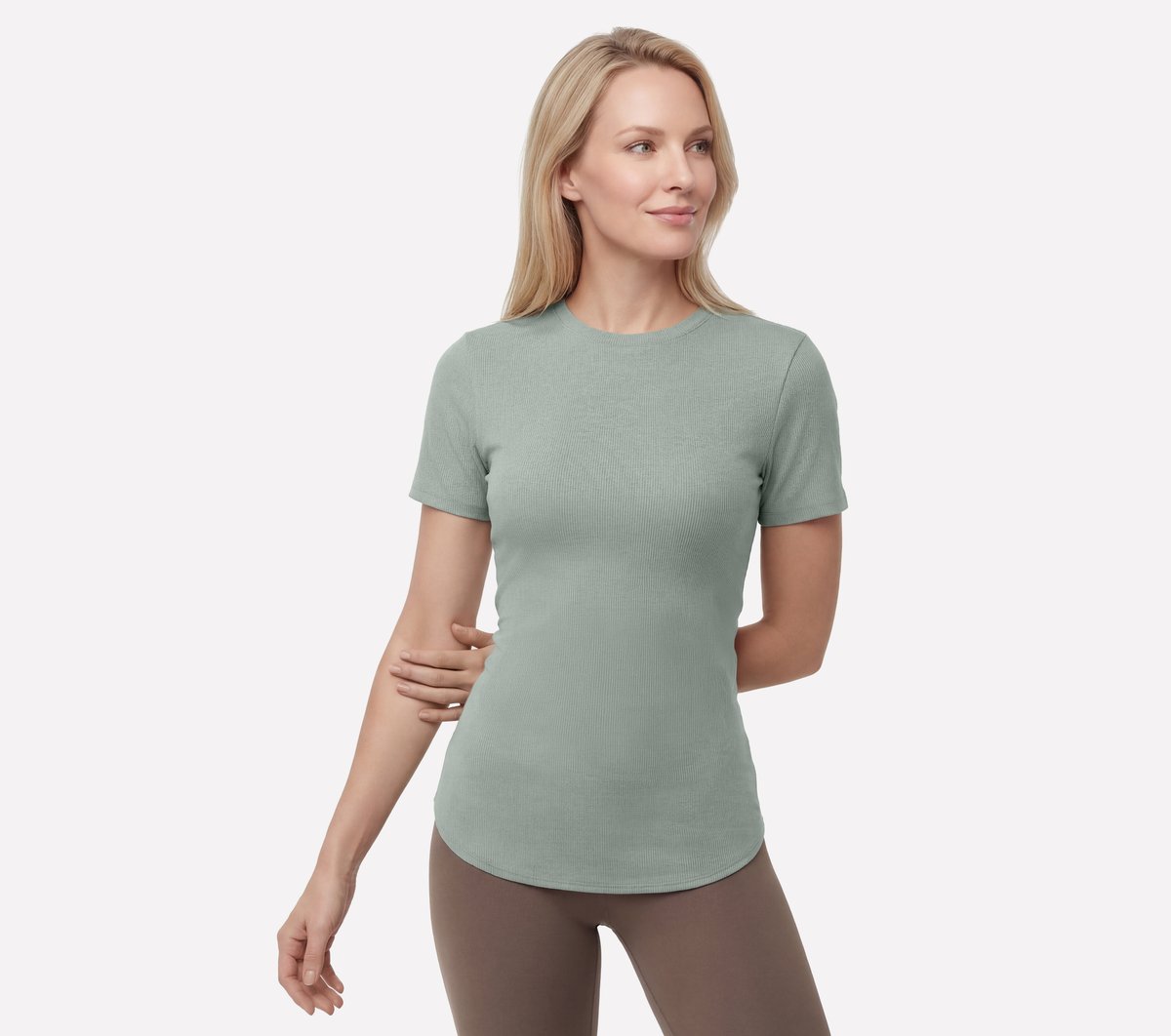 GO WALK Luxe Rib Tunic Tee | Skechers Women