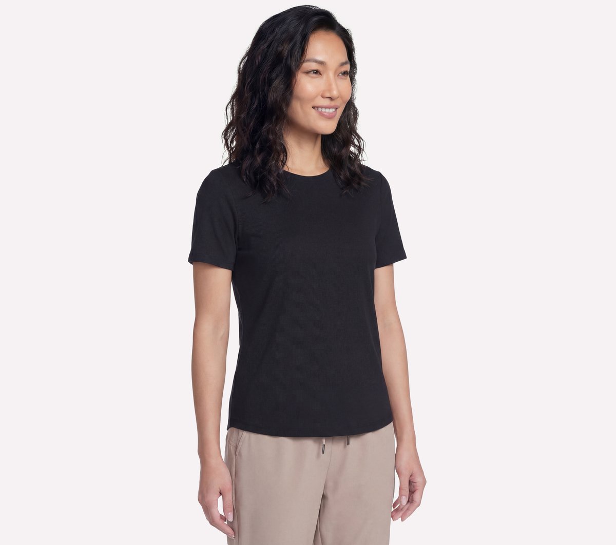 GO WALK Luxe Rib Tee | Skechers Women