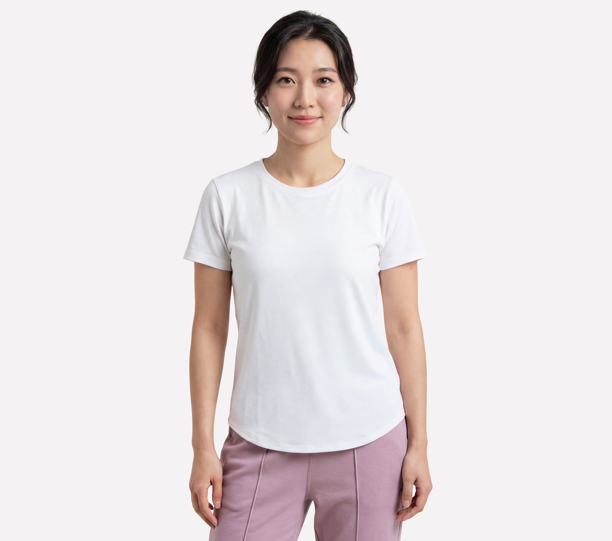 GO WALK Luxe Rib Tee | Skechers Women