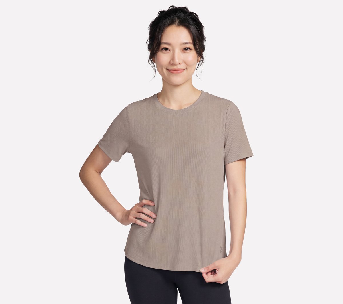 GO WALK Luxe Rib Tee | Skechers Women