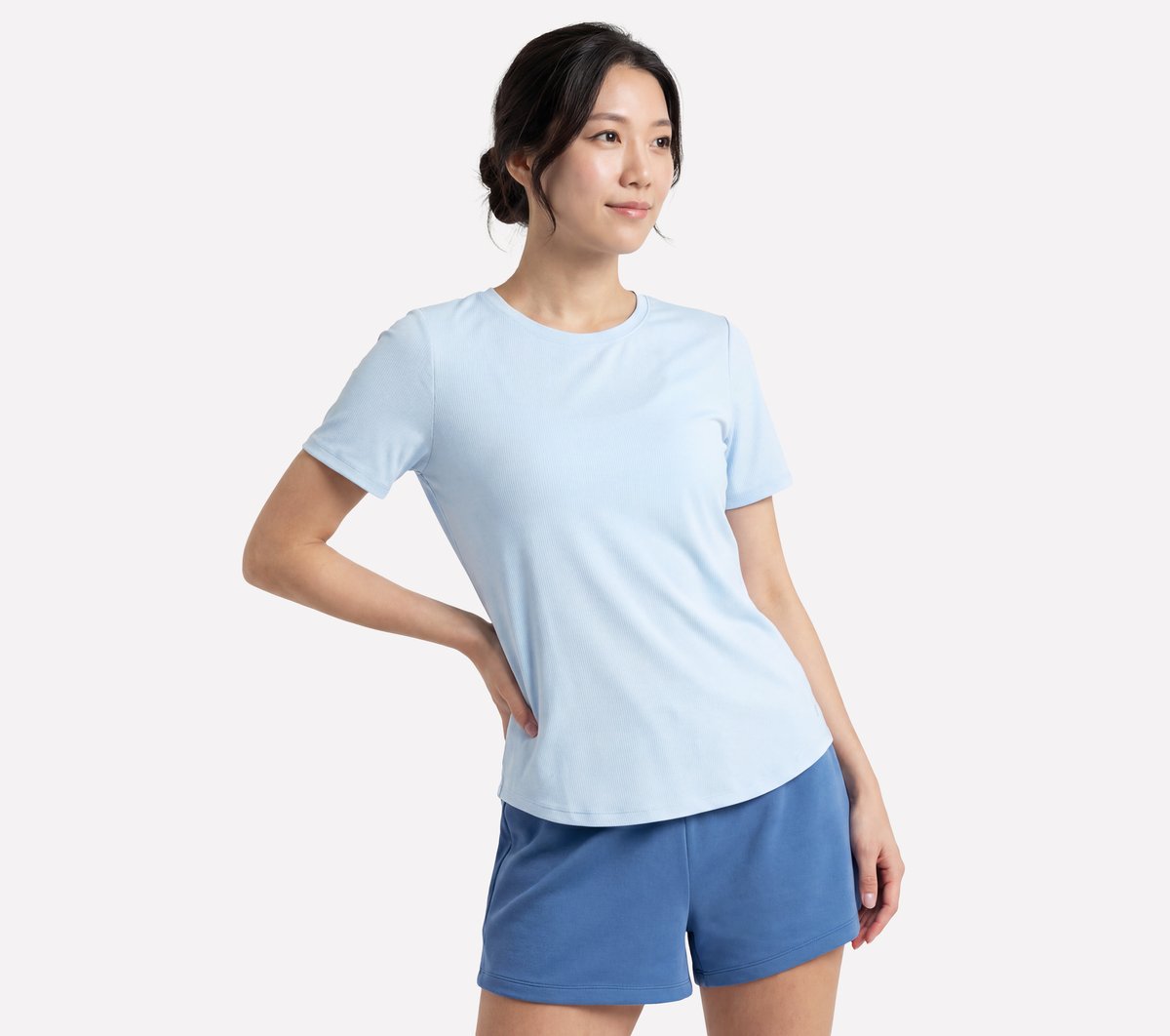 GO WALK Luxe Rib Tee | Skechers Women