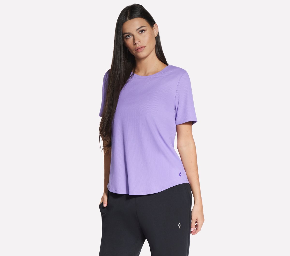 GO WALK Luxe Rib Tee | Skechers Women