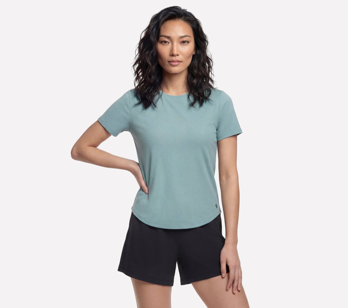 GO WALK Luxe Rib Tee | Skechers Women