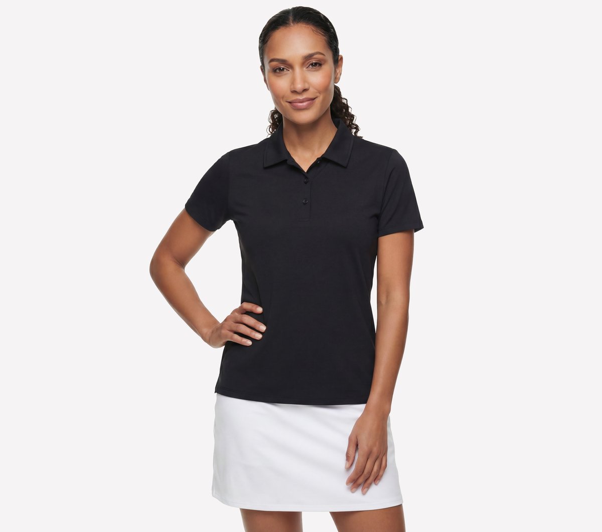 GO GOLF Short Sleeve Birdie Zip Front Polo | Skechers Women