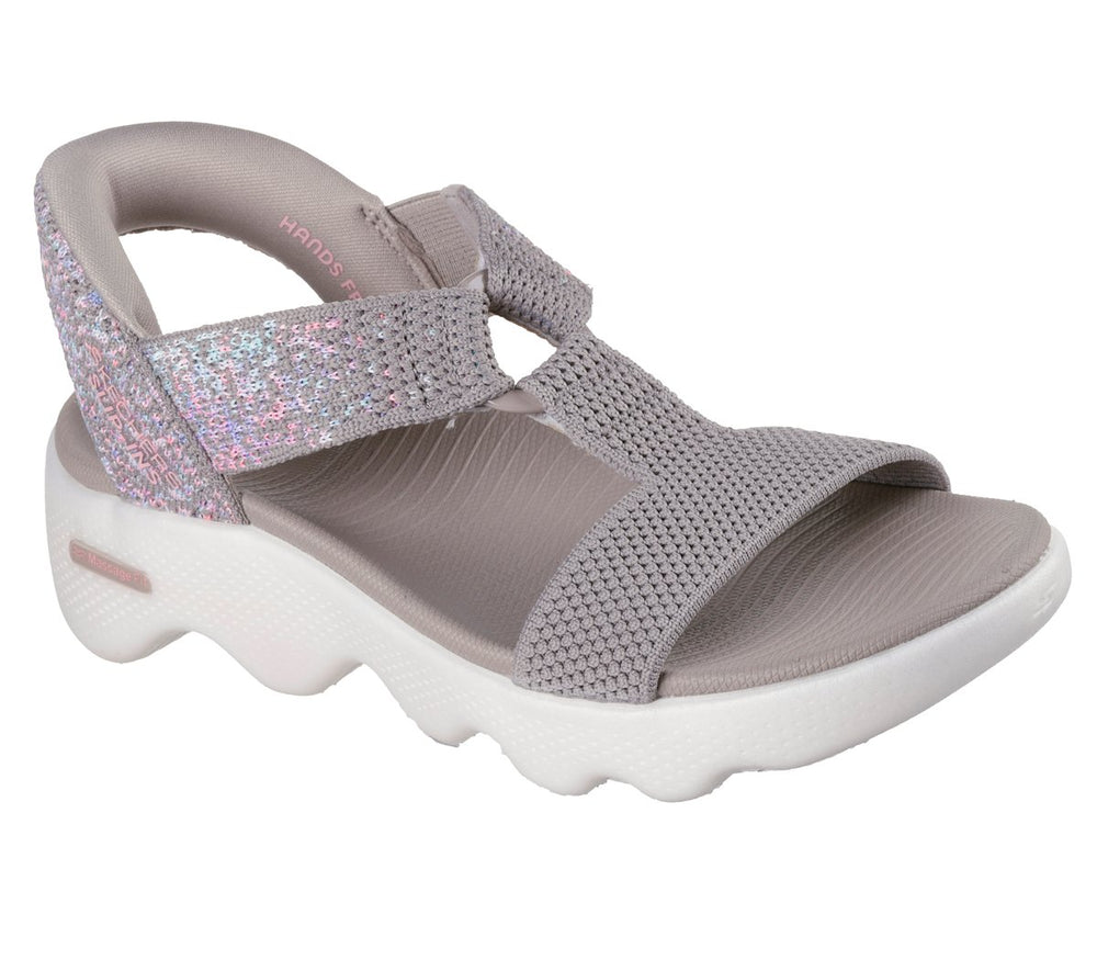 Slip-ins: GO WALK Massage Fit Sandal - Confetti Sky | Skechers Women
