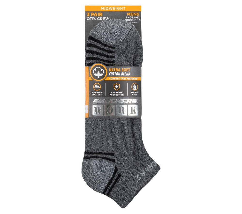 3 Pack Low Cut Terry Trainer Work Socks | Skechers Women / Men