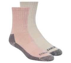 2 Pack Women's Crew Wool Socks | Skechers Women