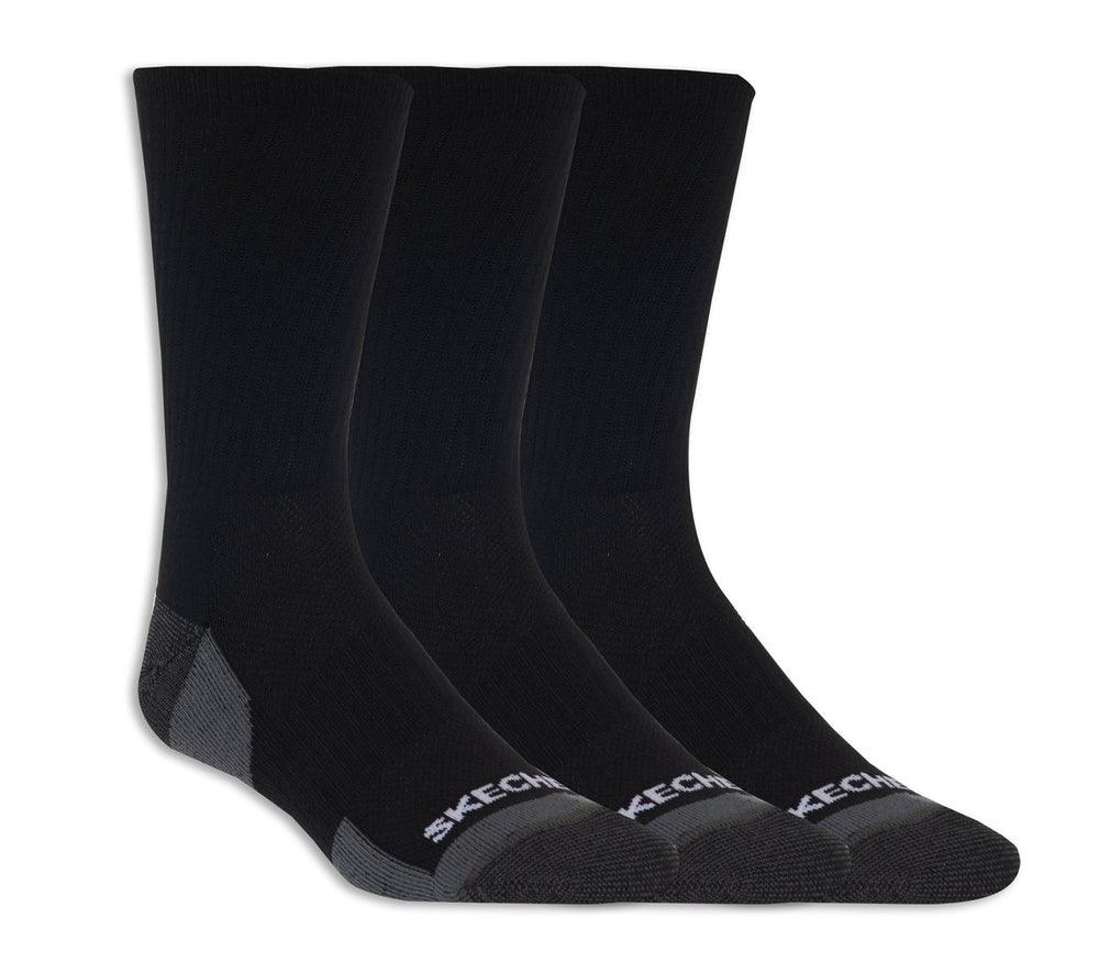 3 Pack Half Terry Crew Socks | Skechers Women / Men