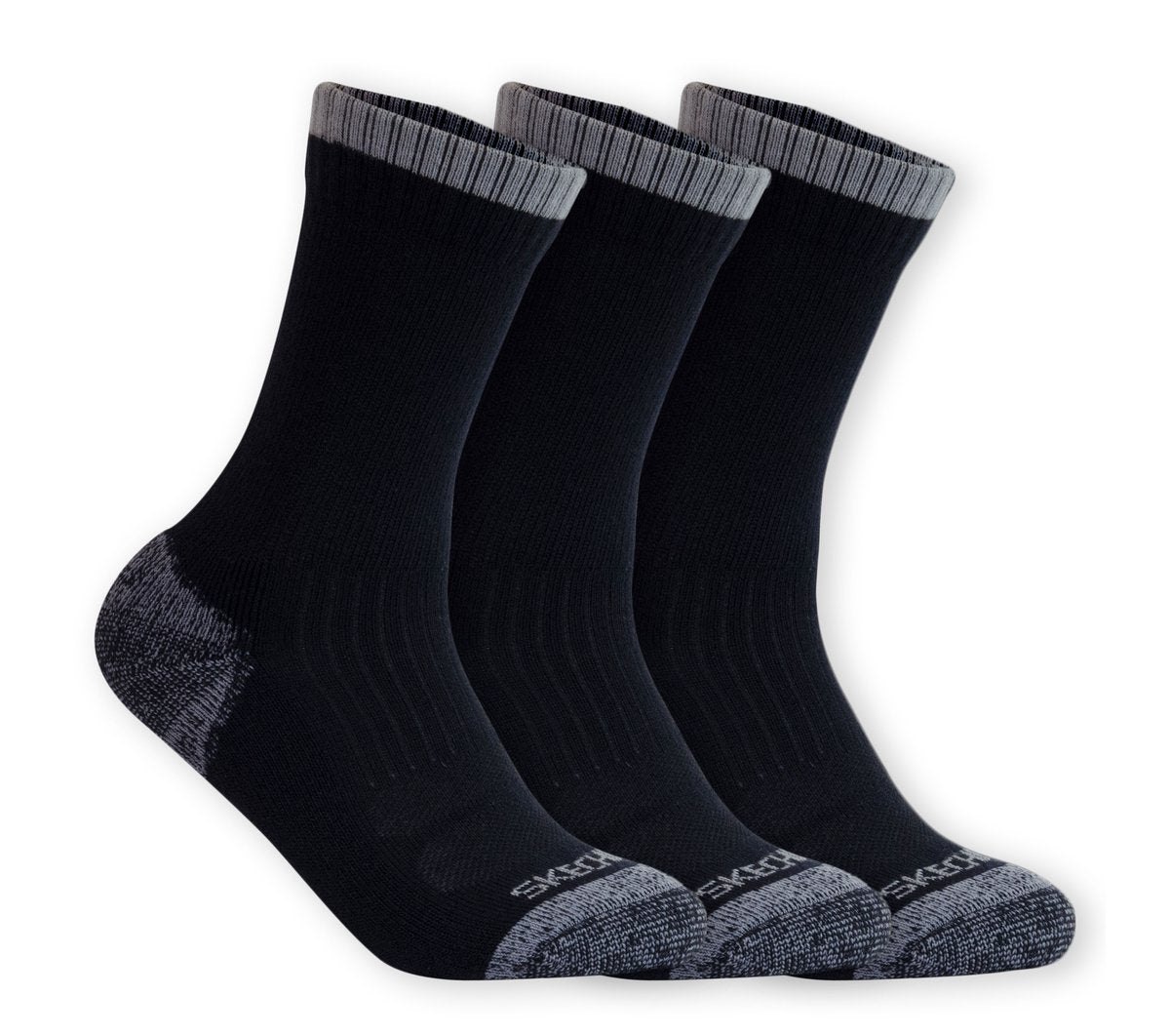 3 Pack Half Terry Work Crew Socks | Skechers Women / Men