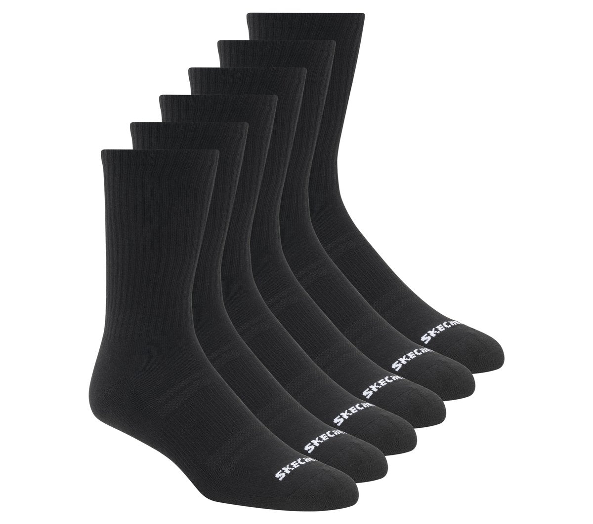 6 Pack Large Core Crew Socks | Skechers Men