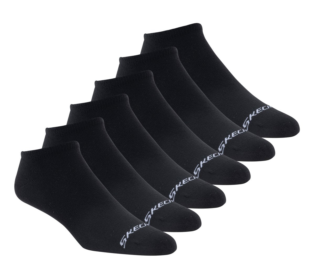 6 Pack Men's Cotton No Show Socks | Skechers Men
