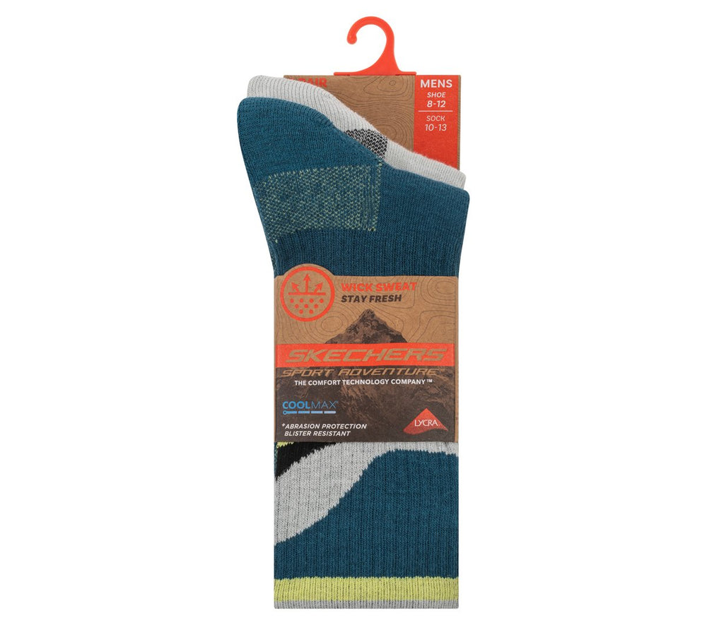 2 Pack Men's Crew Trail Socks | Skechers Men