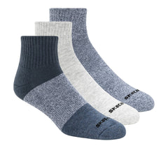 3 Pack Men's Colorblock Quarter Socks | Skechers Men
