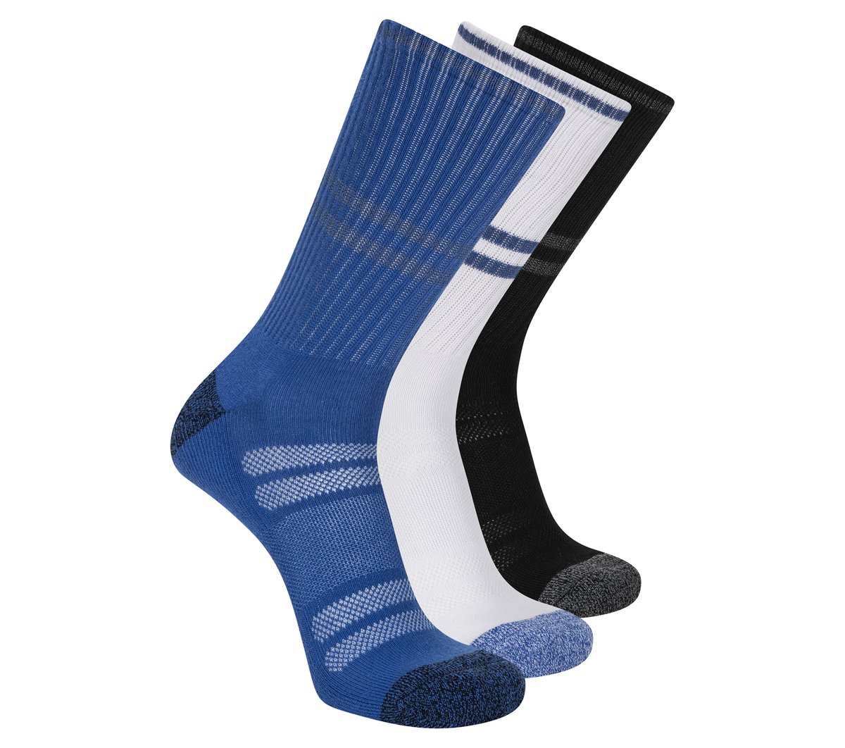 3 Pack Men's Reflective Performance Crew Socks | Skechers Men