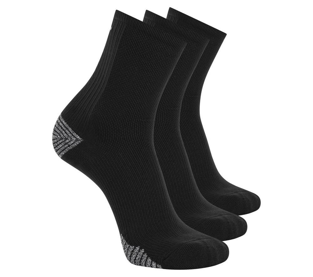 3 Pack Men's Performance Running High Quarter Socks | Skechers Men