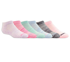 6 Pack Girls' Low Cut Color Stripe Socks | Skechers Kids