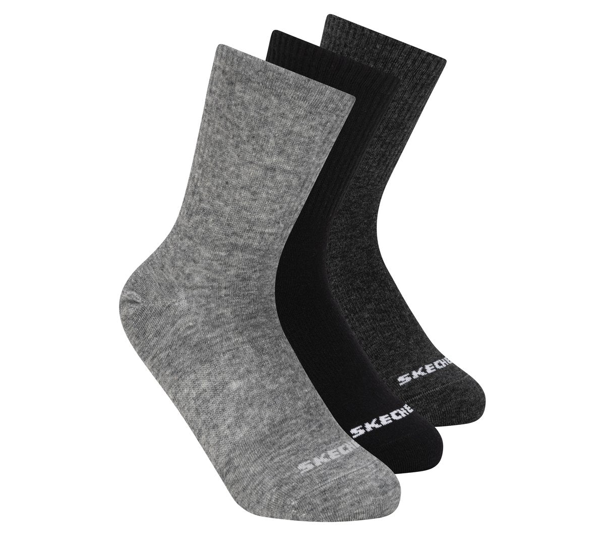 3 Pack Boys' Crew Cotton Socks | Skechers Kids