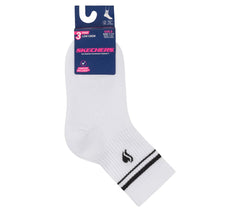 3 Pack Girls' Low Crew Ribbed Socks | Skechers Kids